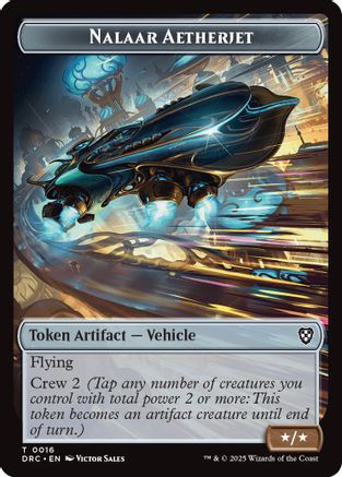 Nalaar Aetherjet // Treasure Double-Sided Token (16 // 11) - Commander: Aetherdrift