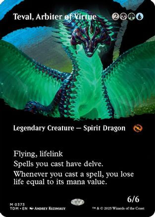 Teval, Arbiter of Virtue (Borderless) (373) - Tarkir: Dragonstorm