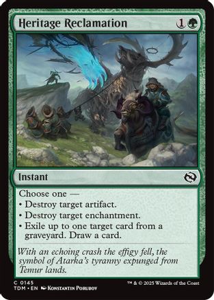 Heritage Reclamation (145) Foil - Tarkir: Dragonstorm