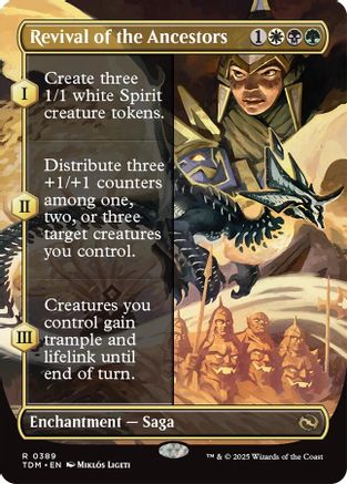 Revival of the Ancestors (Borderless) (389) Foil - Tarkir: Dragonstorm