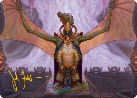 Kheru Goldkeeper Art Card (36/54) (Gold-Stamped Signature) (036) - Art Series: Tarkir: Dragonstorm
