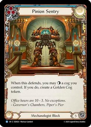 Pinion Sentry (SEA023) Rainbow Foil - High Seas