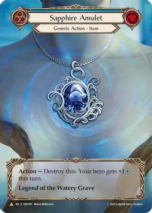 Sapphire Amulet (SEA197) Cold Foil - High Seas