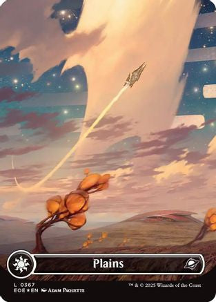 Plains (Borderless) (367) Galaxy Foil - Edge of Eternities