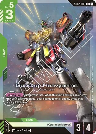 Gundam Heavyarms (C+) (ST02-003) Holofoil- Starter Deck 02 Wings of Advance
