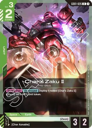Char's Zaku II (GD01-026) Holofoil- Newtype Rising