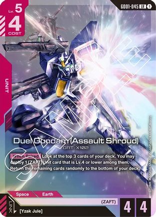Duel Gundam (Assault Shroud) (GD01-045) Holofoil- Newtype Rising
