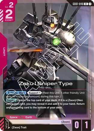 Zaku I Sniper Type (GD01-048) Holofoil- Newtype Rising