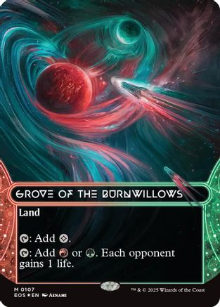 Grove of the Burnwillows (Borderless) (107) Galaxy Foil - Edge of Eternities: Stellar Sights