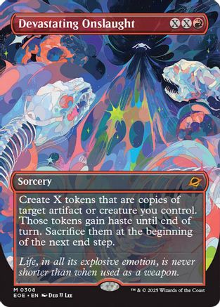 Devastating Onslaught (Borderless) (308) Foil - Edge of Eternities