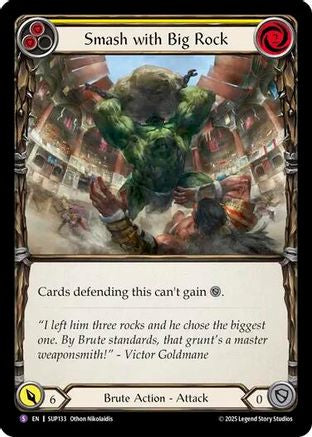 Smash with Big Rock (SUP133) Rainbow Foil - Super Slam