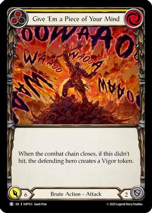 Give 'Em a Piece of Your Mind (Yellow) (SUP153) - Super Slam