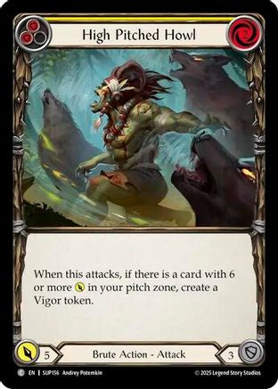 High Pitched Howl (Yellow) (SUP156) Rainbow Foil - Super Slam