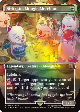Stiltzkin, Moogle Merchant (Borderless) (Chocobo Track Foil) (565) Foil - FINAL FANTASY