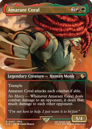 Amarant Coral (Borderless) (457) Foil - Commander: FINAL FANTASY