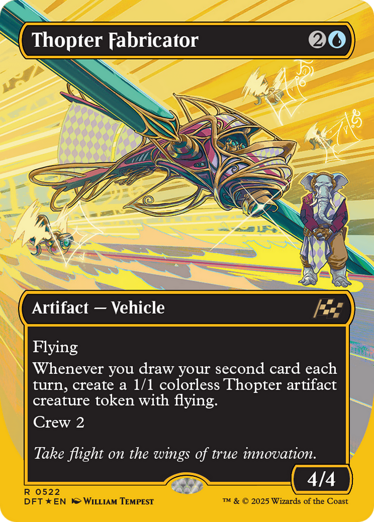 Thopter Fabricator (Borderless) (First-Place Foil) Foil (522) - Aetherdrift