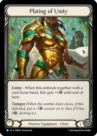 Plating Of Unity (PEN045) Cold Foil - Compendium of Rathe