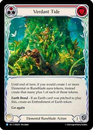 Verdant Tide (Red) (PEN203) Rainbow Foil - Compendium of Rathe
