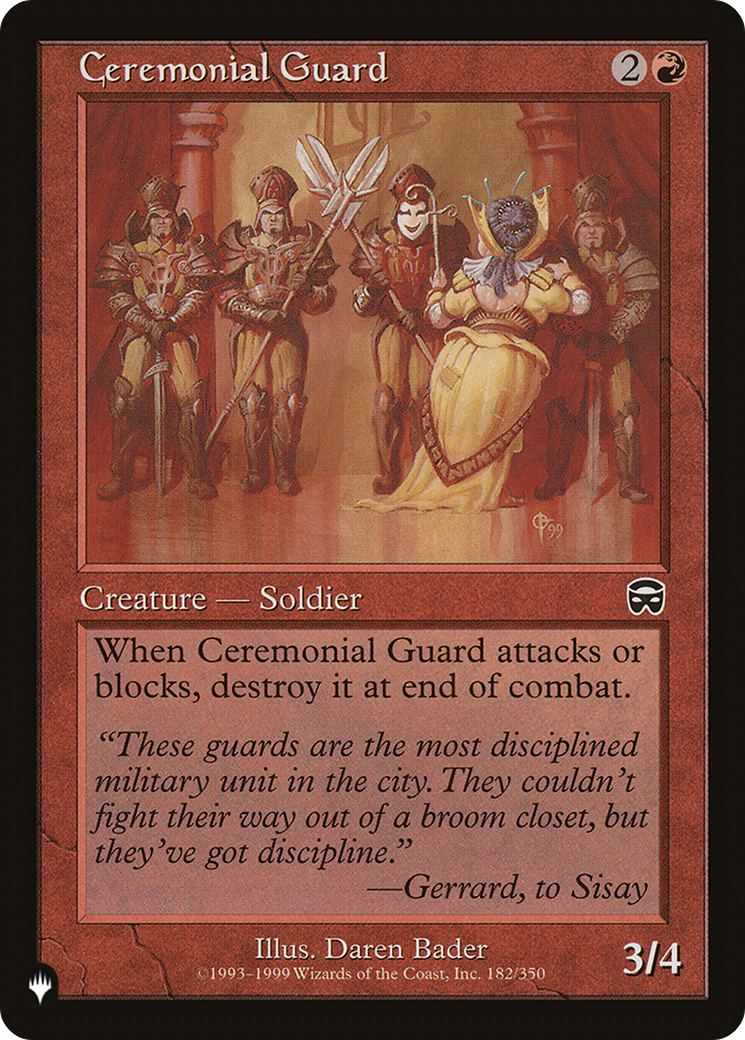 Ceremonial Guard (Retro) (MMQ-182) - The List