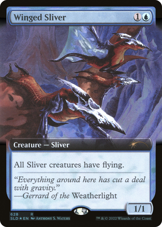 Winged Sliver (Extended Art) (628) Foil - Secret Lair Drop