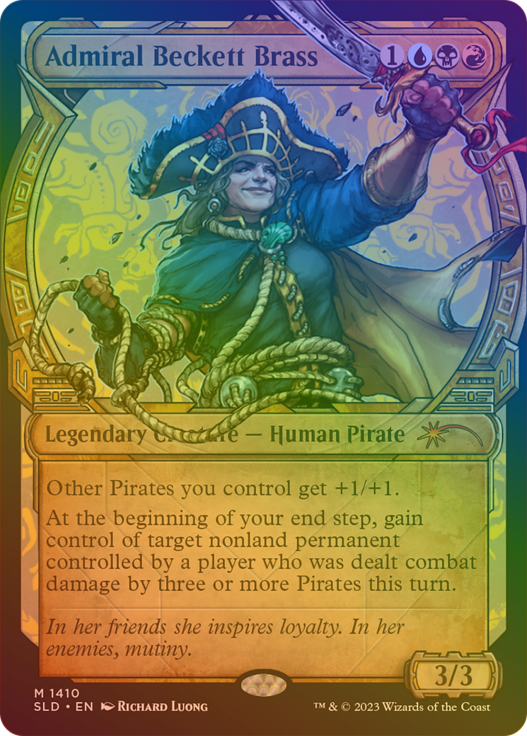 Admiral Beckett Brass (Showcase) (1410) Rainbow Foil - Secret Lair Drop