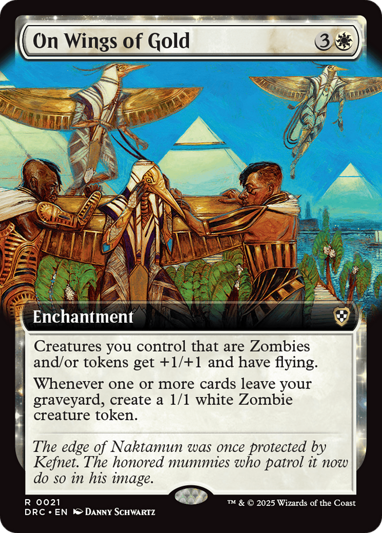 On Wings of Gold (Extended Art) (021) - Commander: Aetherdrift