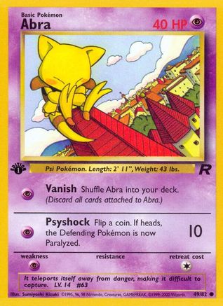 Abra (49) Unlimited - Team Rocket