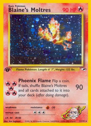 Blaine's Moltres (1) 1st Edition Holofoil - Gym Heroes