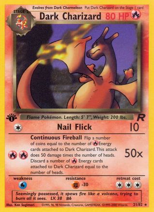 Dark Charizard (21) (1st Edition) - Team Rocket