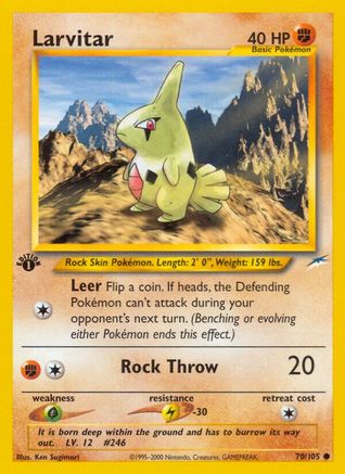 Larvitar (70) 1st Edition - Neo Destiny