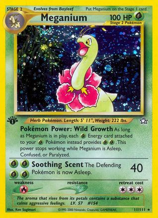 Meganium (11) (11) 1st Edition Holofoil - Neo Genesis