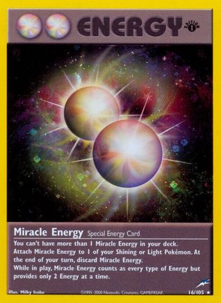 Miracle Energy (16) 1st Edition Holofoil - Neo Destiny