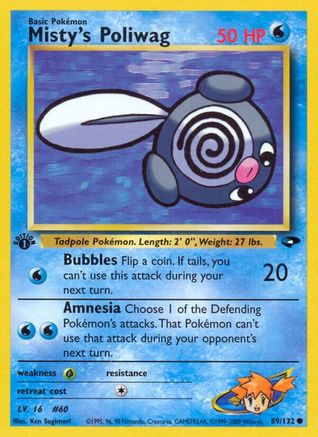 Misty's Poliwag (89) (1st Edition) - Gym Challenge