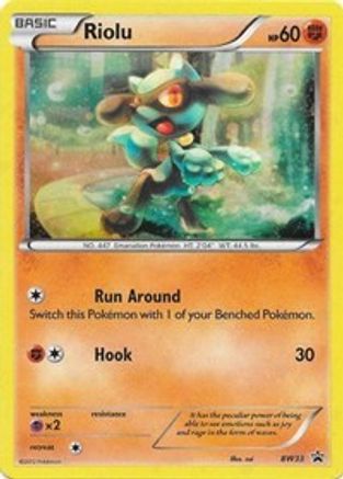 Riolu - BW33 (Cosmos Holo) (BW33) Holofoil - Black and White Promos