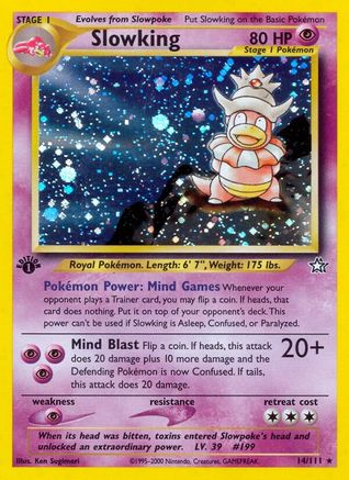 Slowking (14) 1st Edition Holofoil - Neo Genesis