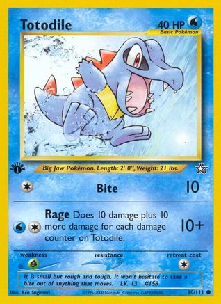 Totodile (80) (80) 1st Edition - Neo Genesis