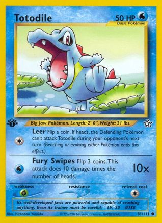 Totodile (81) (81) 1st Edition - Neo Genesis