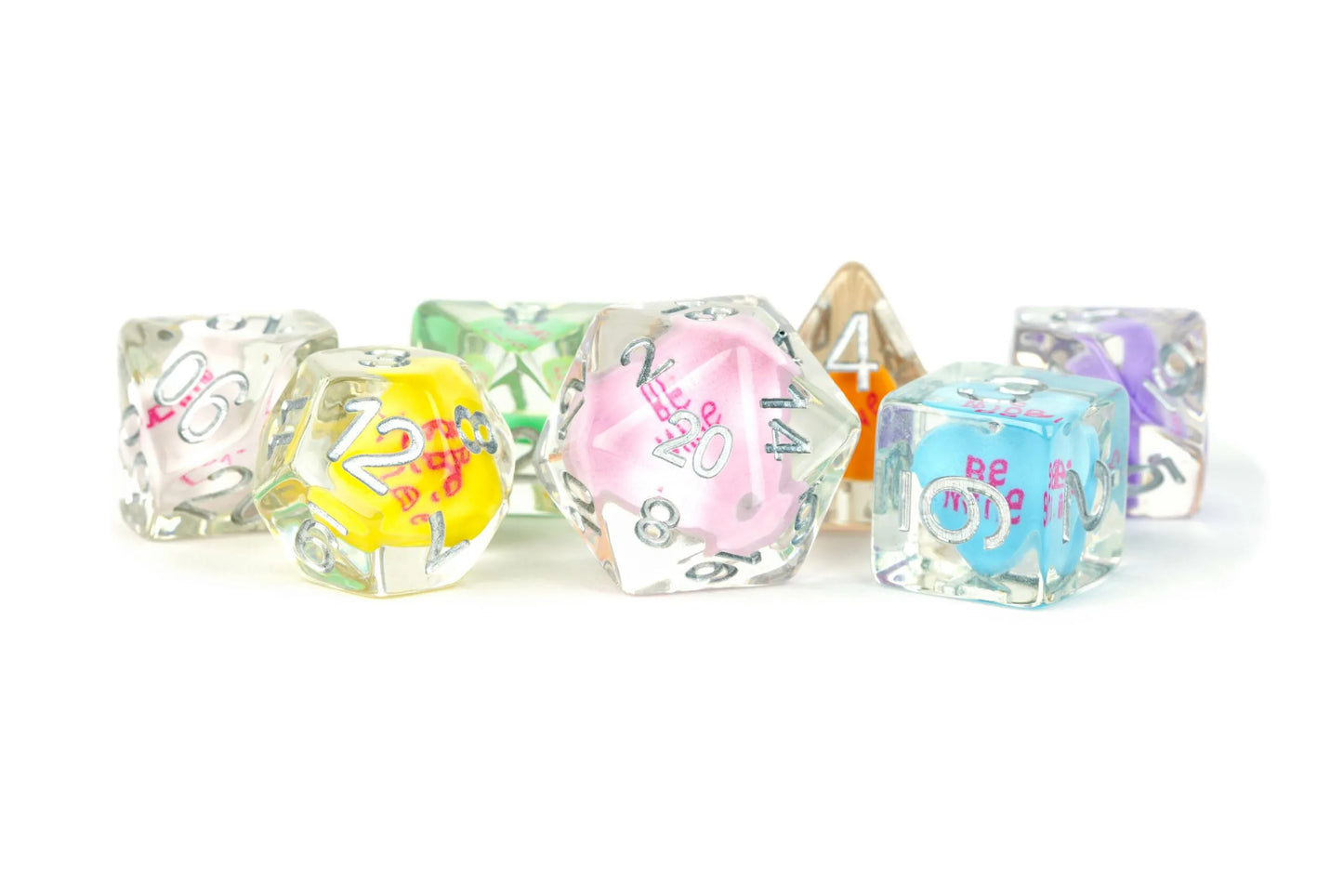 FanRoll Love Resin Poly Dice Set