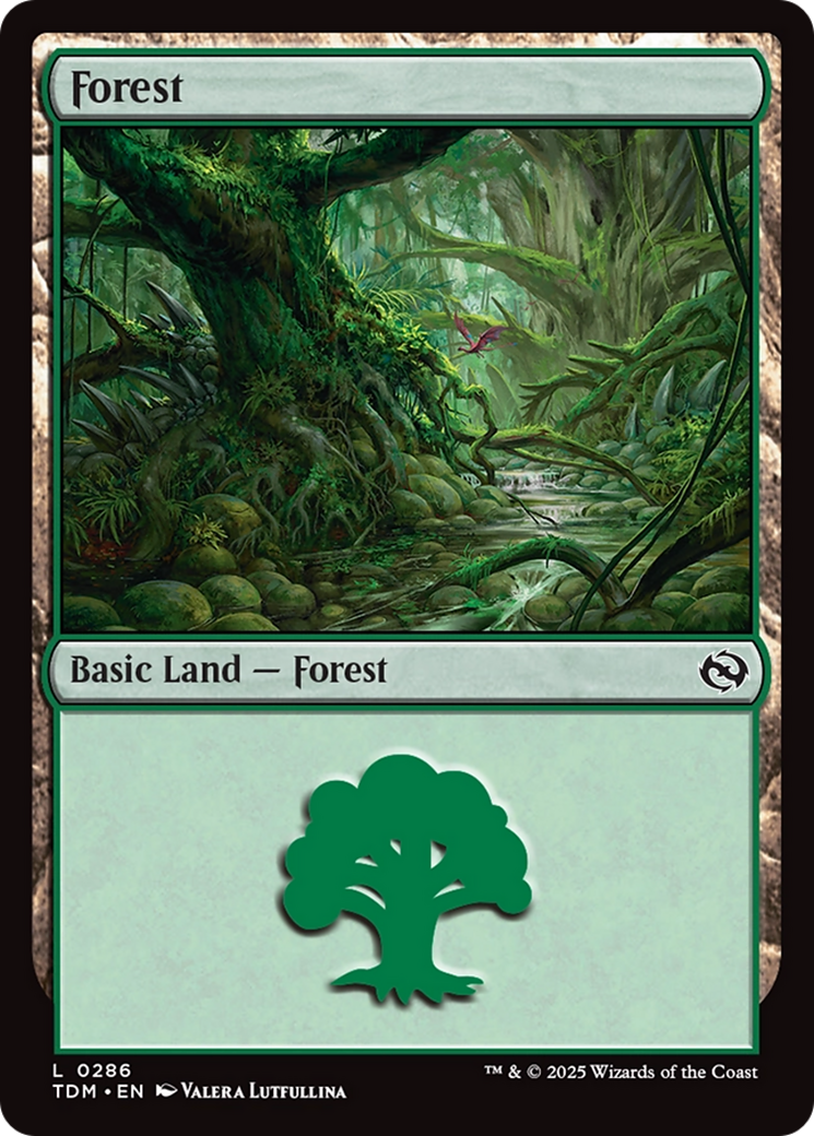Forest (286) Foil - Tarkir: Dragonstorm