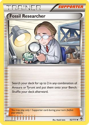 Fossil Researcher (92) Reverse Holofoil - Furious Fists