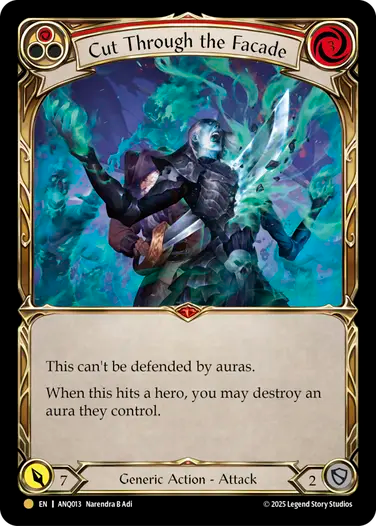 Cut Through the Facade (ANQ013) Cold Foil - Compendium of Rathe: Antiquity Pack