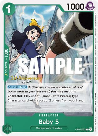 Baby 5 (OP05-033) 1st Anniversary Tournament Cards