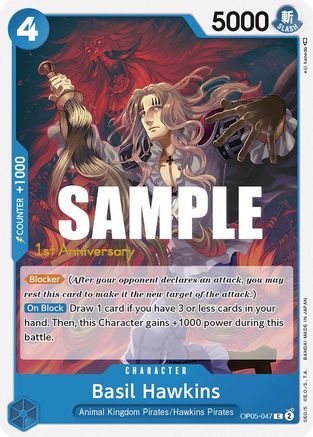 Basil Hawkins (OP05-047) 1st Anniversary Tournament Cards