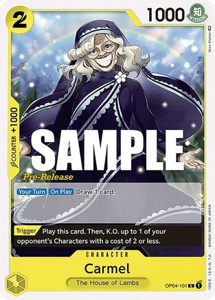 Carmel (OP04-101) Pre-Release Cards