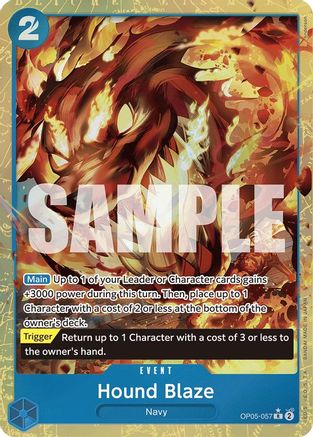 Hound Blaze (Alternate Art) (OP05-057) Foil