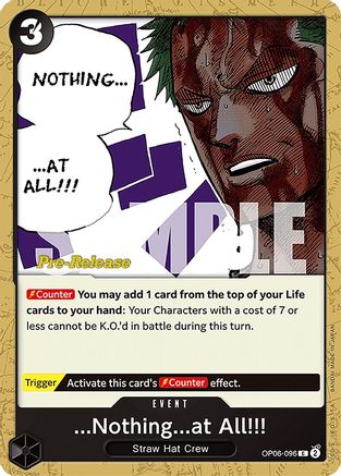 ...Nothing...at All!!! (OP06-096) Pre-Release Cards