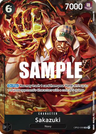Sakazuki (Alternate Art) (OP02-099) Foil