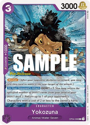 Yokozuna (OP04-068) Pre-Release Cards
