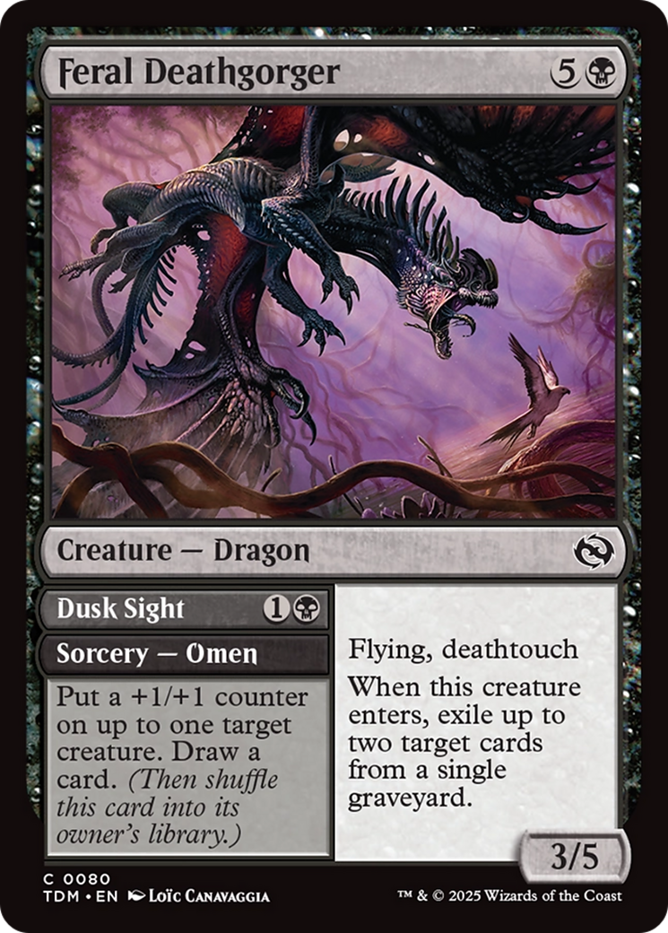 Feral Deathgorger // Dusk Sight (080) Foil - Tarkir: Dragonstorm