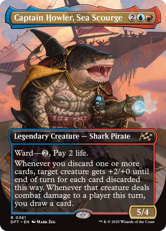 Captain Howler, Sea Scourge (Borderless) (361) - Aetherdrift